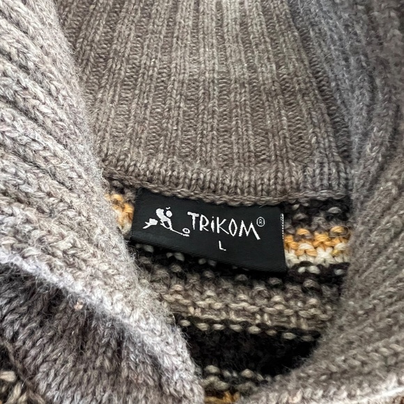 Grandpa Sweater,Men's Large,60 Wool,20 Acrylic,20 Poly,Cardigan,Made in Turkey - Picture 4 of 9